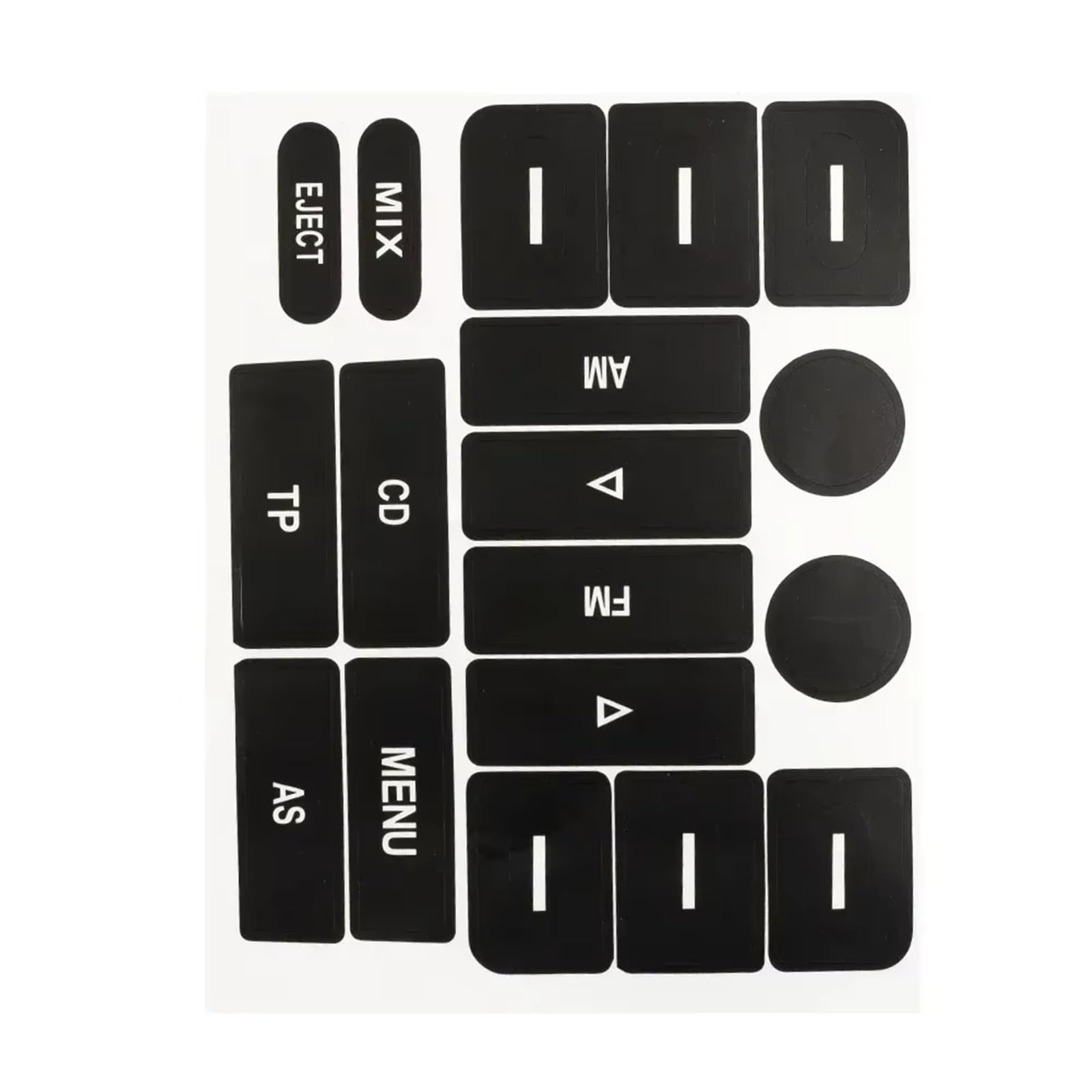 Button Stickers Compatible with VW for Golf for MK5 for Passat 1pc Car Front Radio Knobs Repair Sticker Worn Button Matte-Black PVC Automotive Interior Stickers