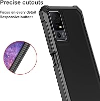 Vista 5 de Ailiber Funda para TCL 505 T509A, Jitterbug Smart 4/TCL 40XL/TCL 40T con protector de pantalla, protección de doble capa, parachoques de TPU