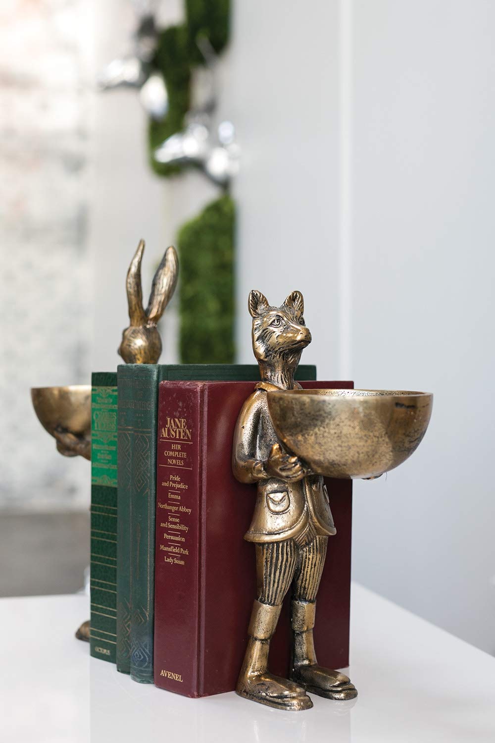 Accent Decor Eric and Eloise Collection Messingfigur mit Schale, Fuchs, 30,5 cm