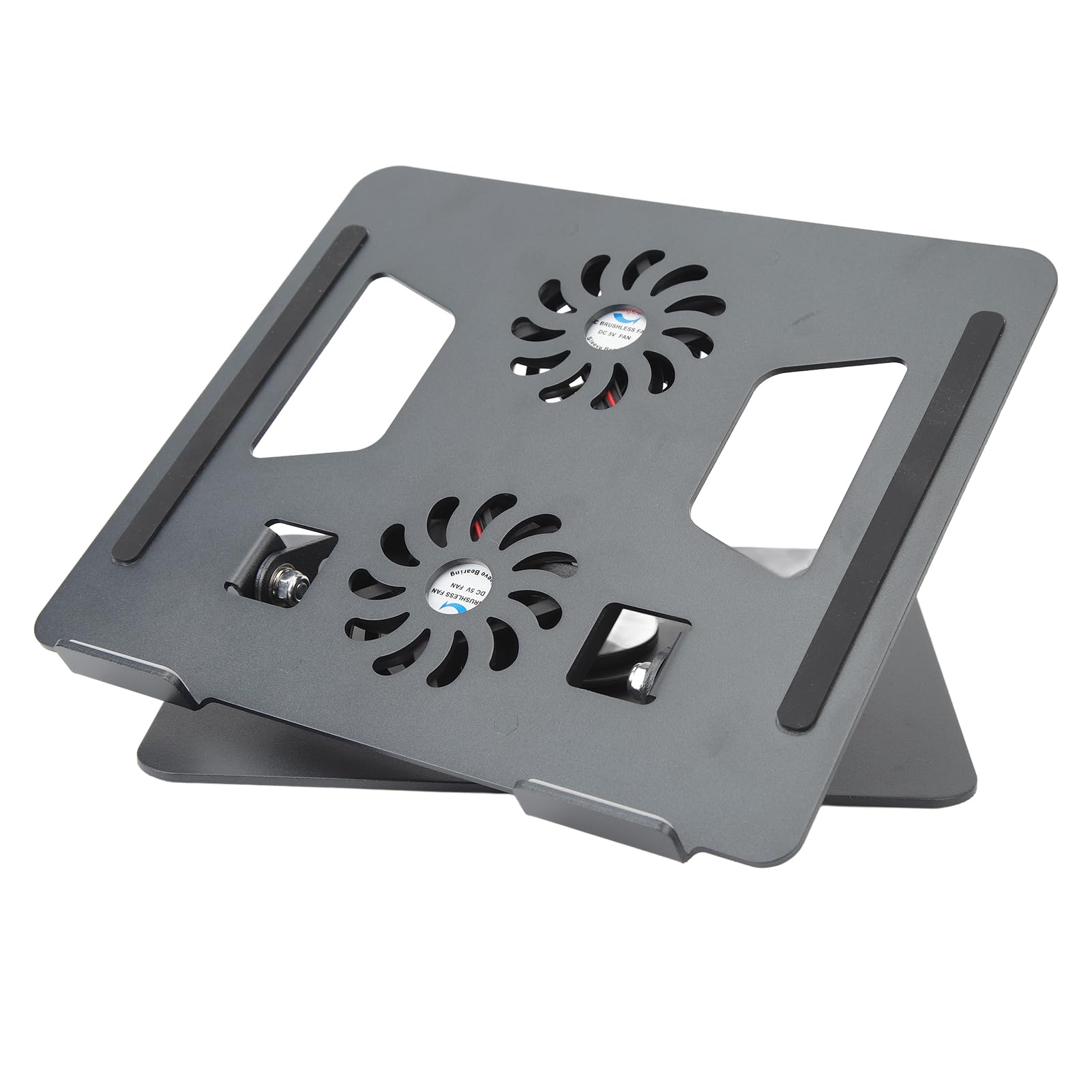 Sxhlseller Supporto per Laptop Regolabile in Continuo con Ventola di Raffreddamento, Supporto per Laptop in Alluminio Ruotabile a 360° per Dispositivi da 11-17,3 Pollici, per Computer Ergonomico