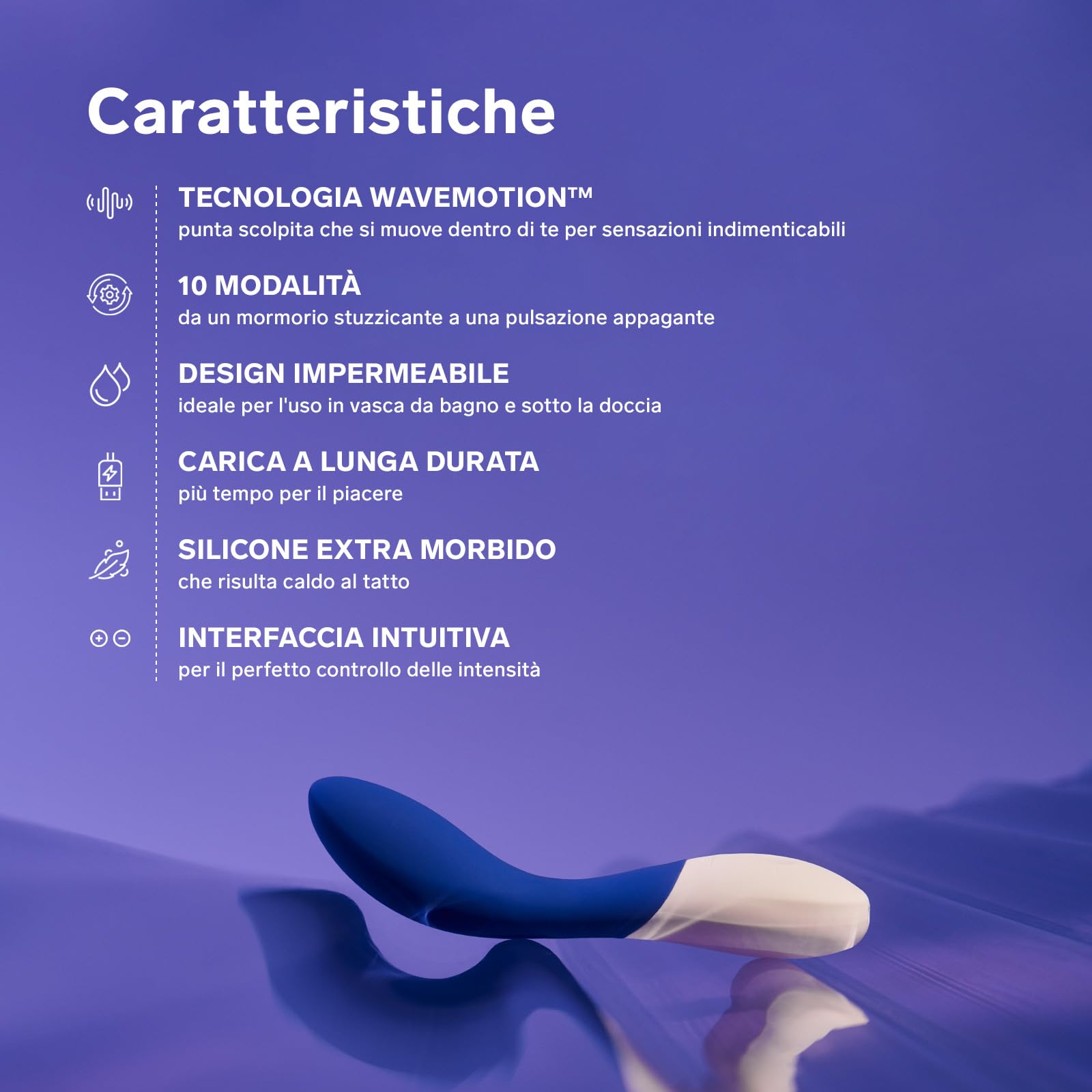 LELO MONA Wave Vibratore per Donna con Tecnologia WaveMotion e 12 Modalità di Vibrazione, Vibratori, Vibratori Donna con Movimento Wave, Nero (Black)