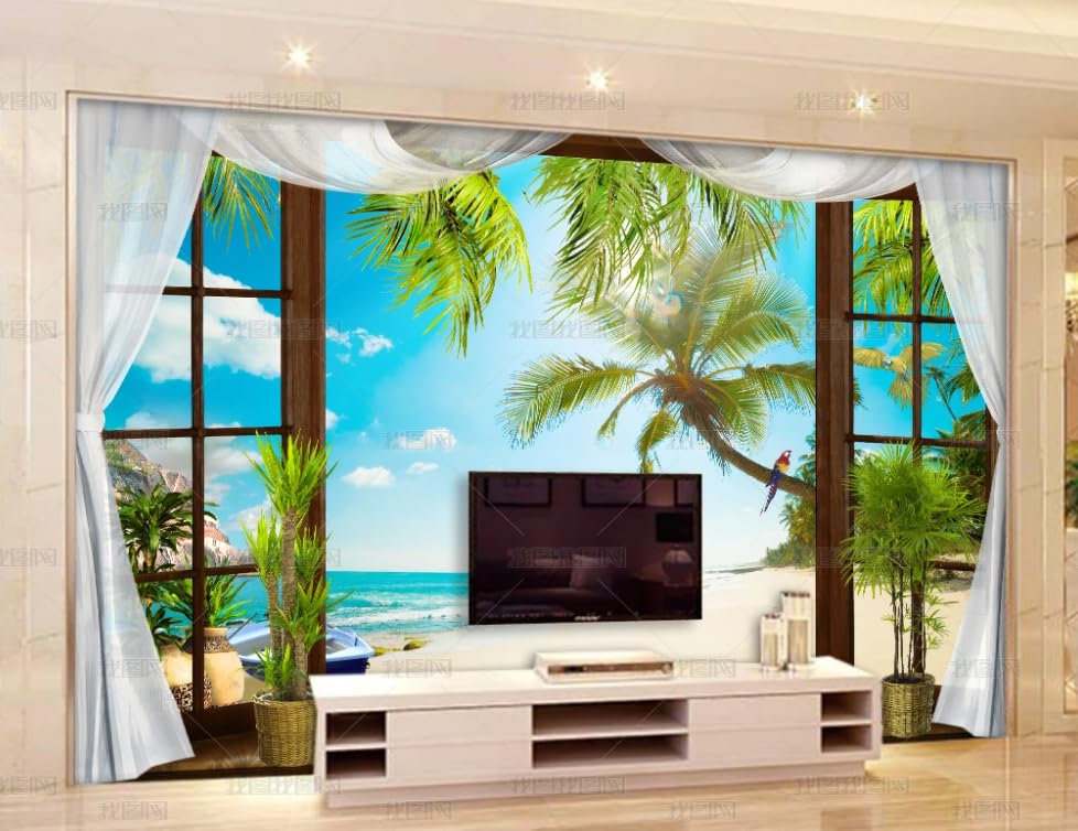 Poster géant mural tropical pour transformer votre salon en oasis verte