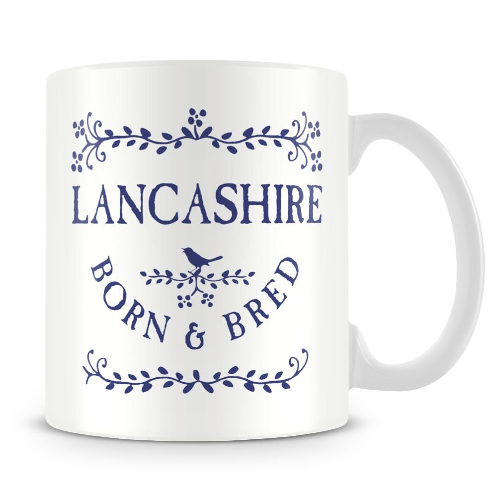 personalised4u Lancashire Born And Bred Ceramic Coffee Mug