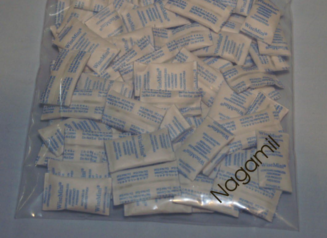 100 x Silica Gel Bag 1g, Desiccant, Packed Dust, Re-Usable