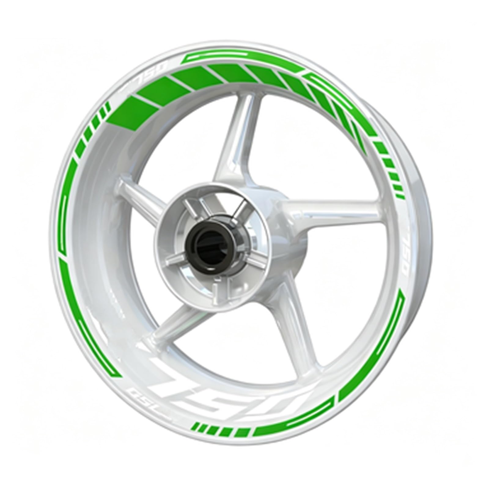 Reflective Motorcycle Wheel Sticker Hub Decal Rim Stripe Tape for Kawasaki for Z750 Motorbike(Color7)