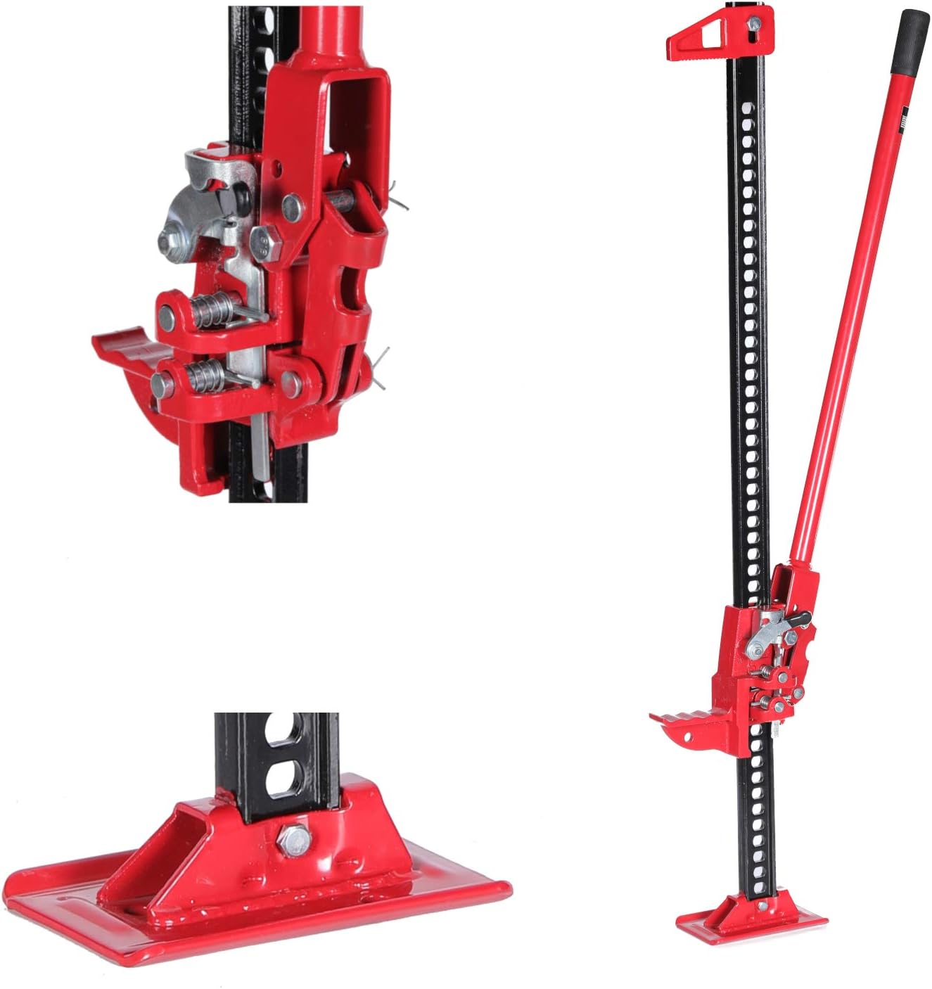 KATSU Farm Jack, Heavy Duty 48 Inch 1200mm 3.5 Ton Loading Capacity High Lifting Ratchet Farmers Jack for Tractors Trucks 161195