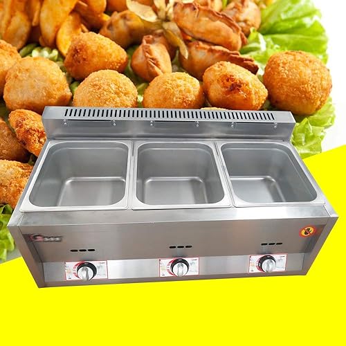 Miniatura 2 de Freidora de gas comercial de 4.8 galones con 3 tanques, freidora de propano / freidora de gas propano para encimera para restaurantes caseros con