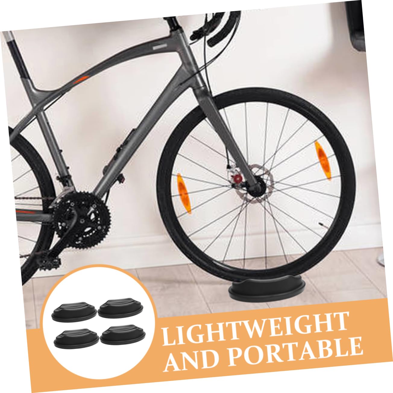 TOYANDONA Bloque Elevador de Rueda Delantera para Bicicleta 4 Piezas Negro