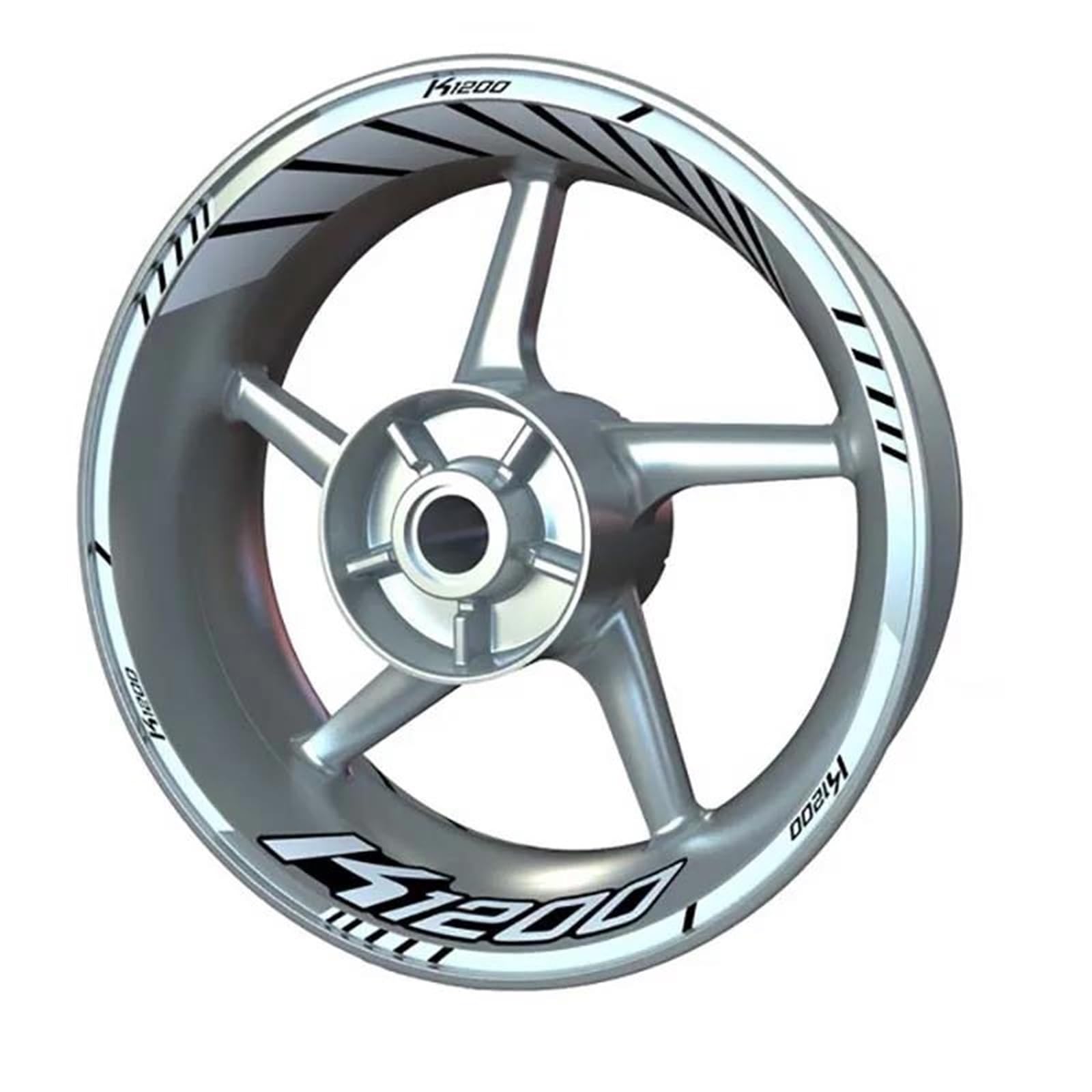 Autocollants moto Pour K1200 Autocollant De Roue Jante Décalcomanie Logo Avant Et Arrière Ensemble(A2)