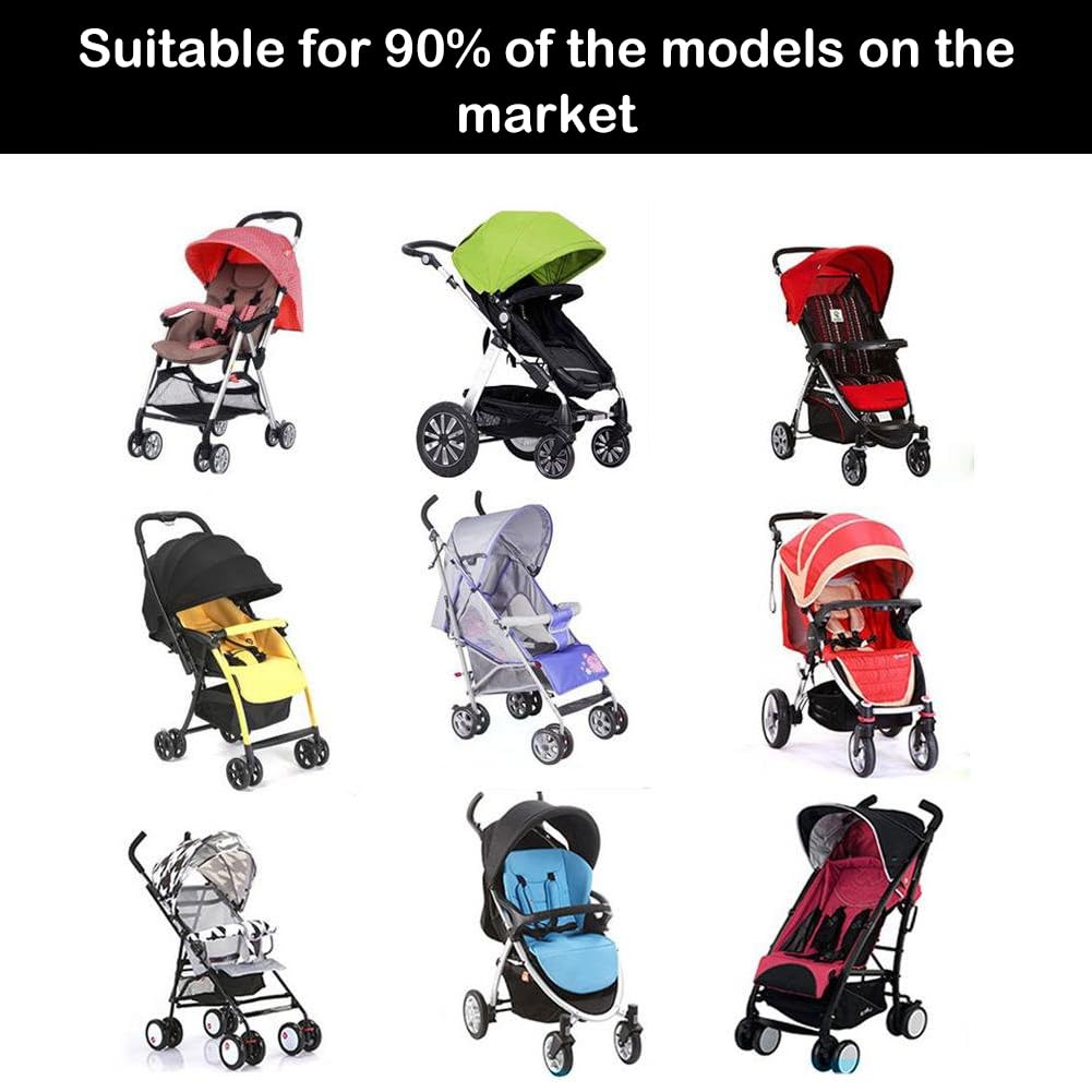 Cestino per Passeggino, Borsa a Rete Portatile per Passeggino, Carrozzina Cestino Inferiore, Borsa Portaoggetti Universale, Fondo da Appendere del Passeggino, per Riporre Prodotti Del Bambino, Nero