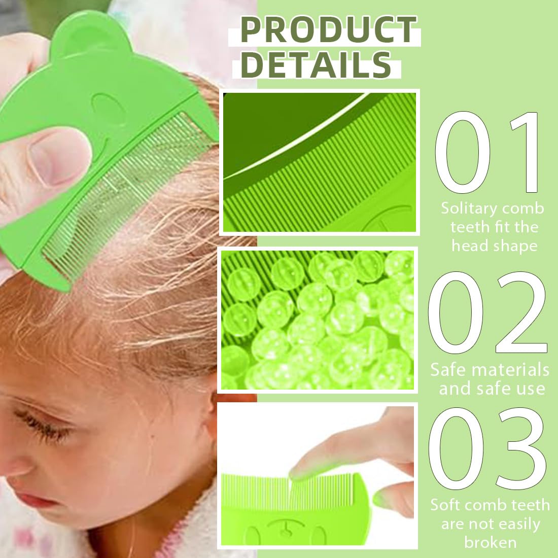 Spazzola da Bagno 3 Pezzi Pettine Neonato - Pettine Crosta Lattea in Silicone per Massaggio Cuoio Capelluto, Spazzola per Bambini (B)