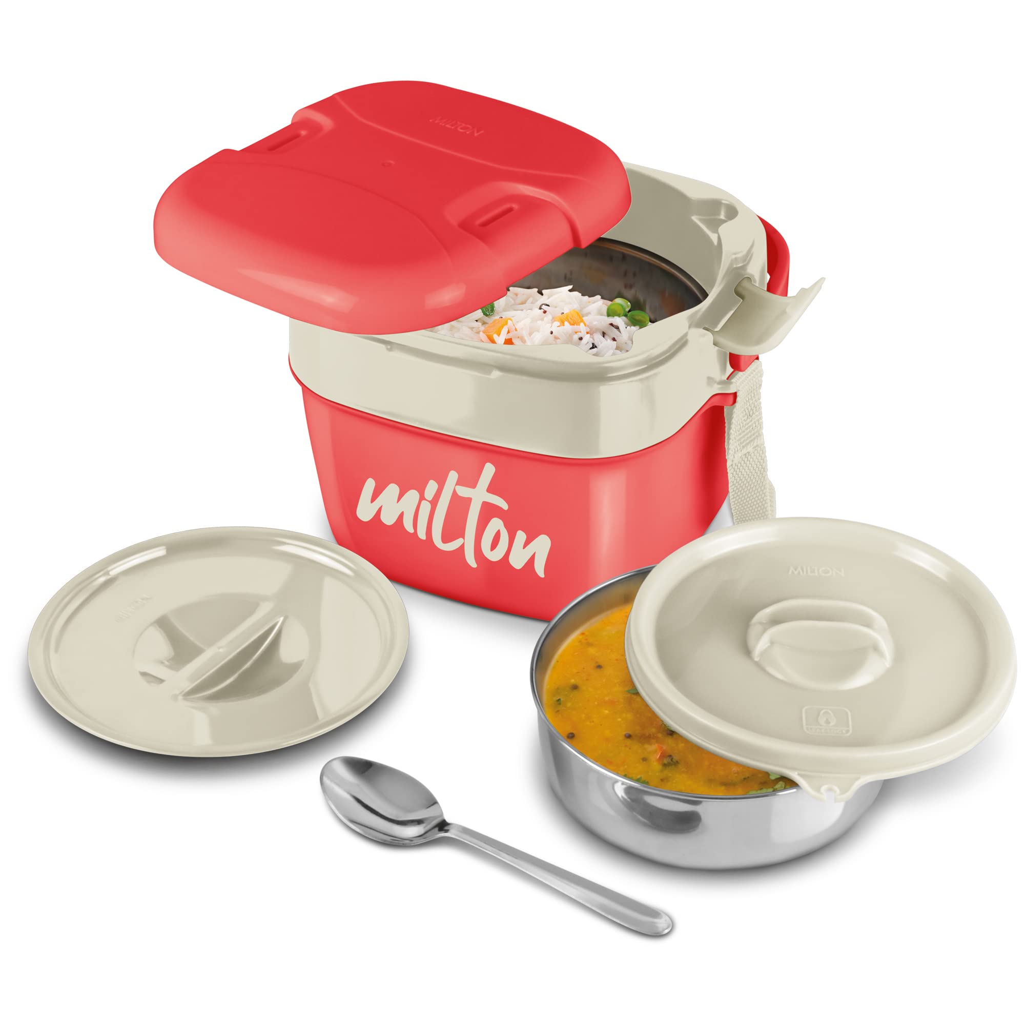 MILTON Cubic Big Tiffin Box, 1100 ml, Red (Stainless Steel) (B084JZKMSR) Amazon Price History, Amazon Price Tracker