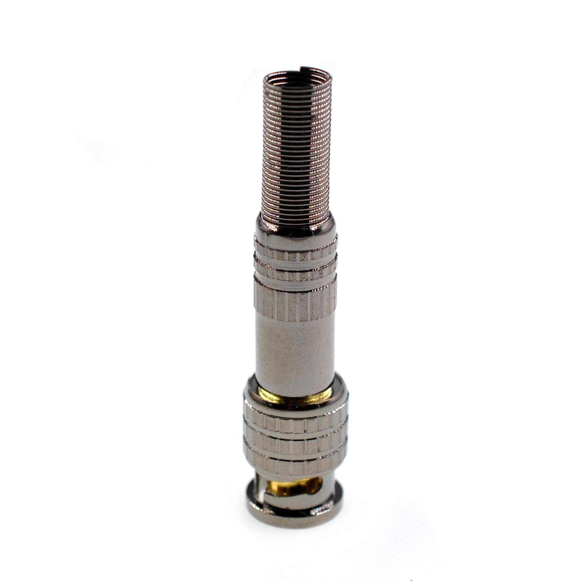 Kit De 10 Conectores Bnc Gold Macho C/ Mola Parafuso Cftv