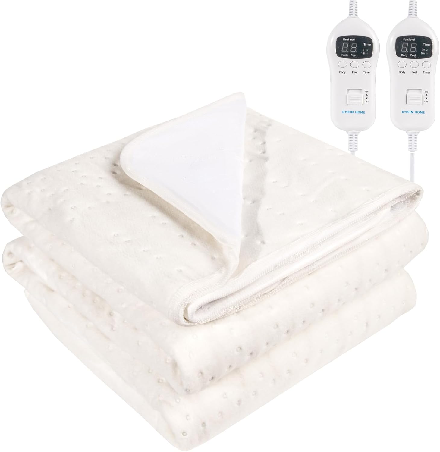 RHEIN HOME Waterproof Multizone Electric Blanket King Size Washable