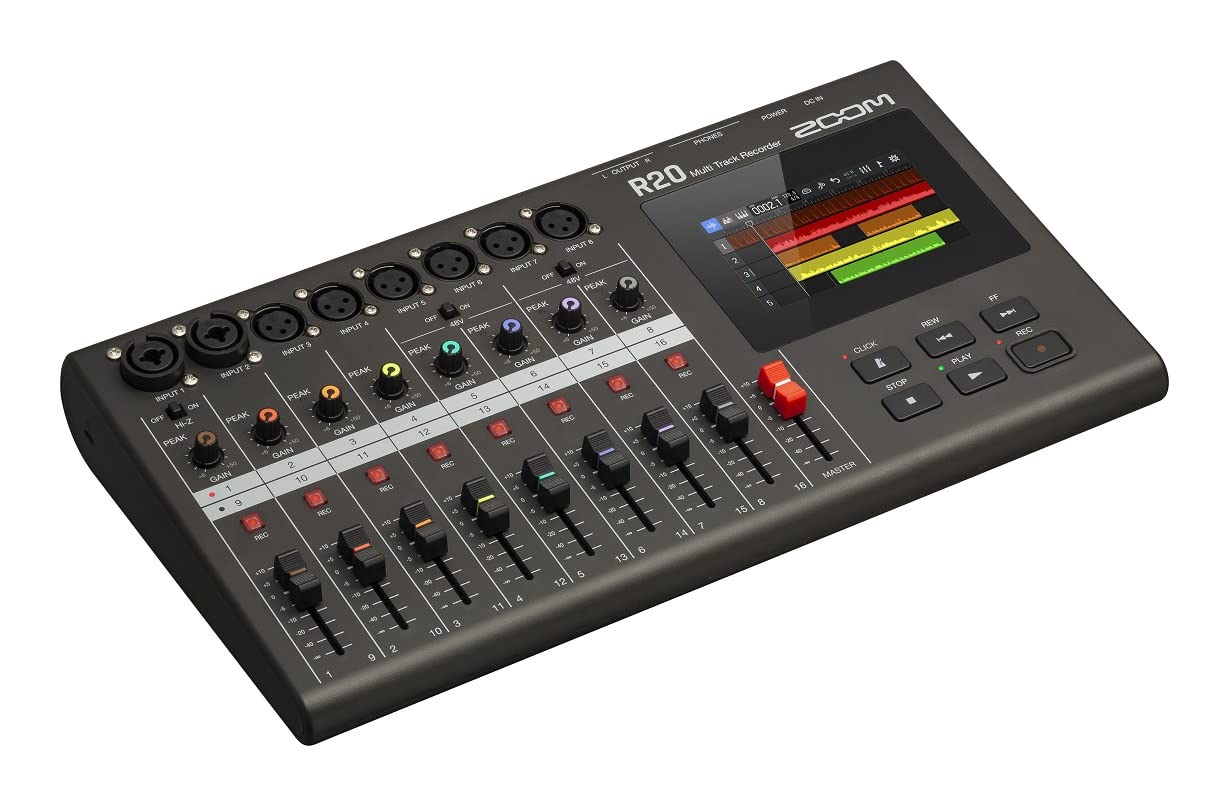 Zoom R20 - Enregistreur Multi-pistes numérique avec écran tactile et éditeur intégré