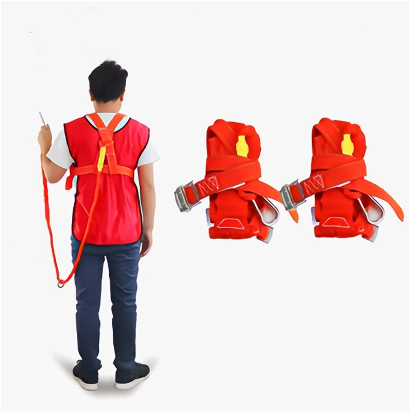 GDSCSKKS Multi-Direction Tug-of-war Rope Set, Team Outdoor Expansion Supplies, Strength Competition, Including Harness, Backpack, Tug-of-war Rope (Size : 2 People)