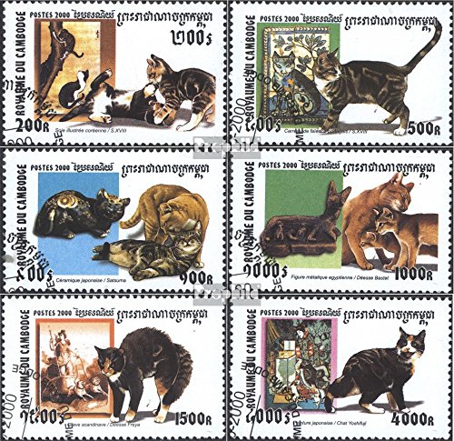 Prophila Collection Cambogia 2123-2128 (completa Edizione) 2000 Storico Immagini gatti (Francobolli per i collezionisti) gatti