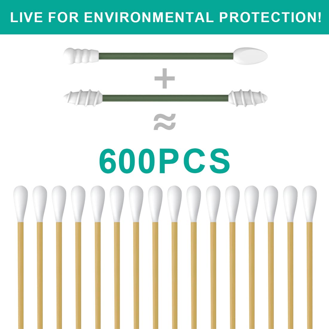Set di 4 Cotton Fioc Riutilizzabili in Silicone per Pulizia Orecchie Neonati e Adulti, Bastoncini Lavabili per Trucco con Custodia e Specchio