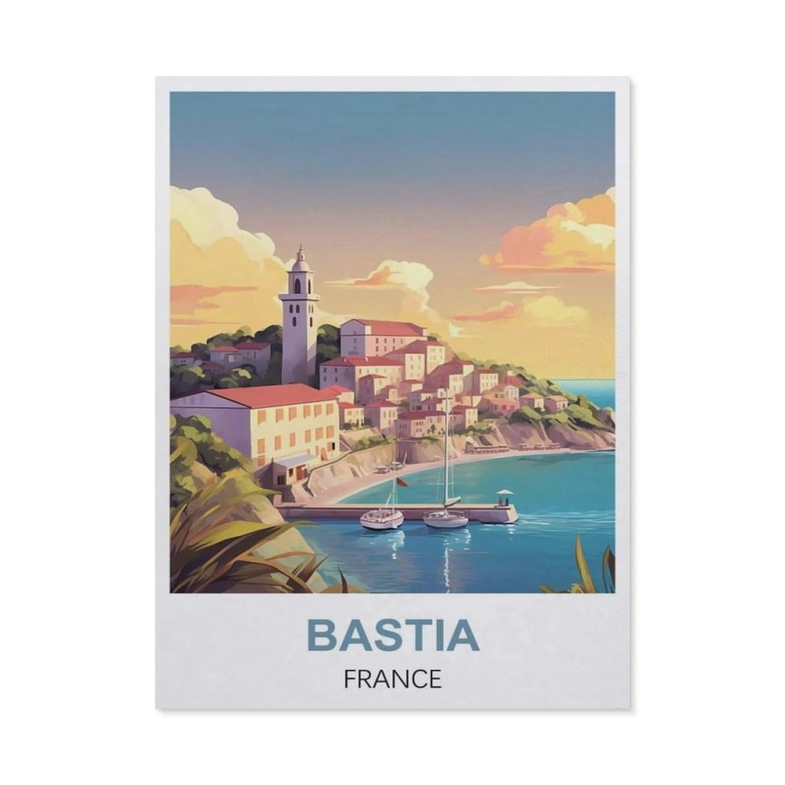 Tin Sign，Bastia France(15x30cm）