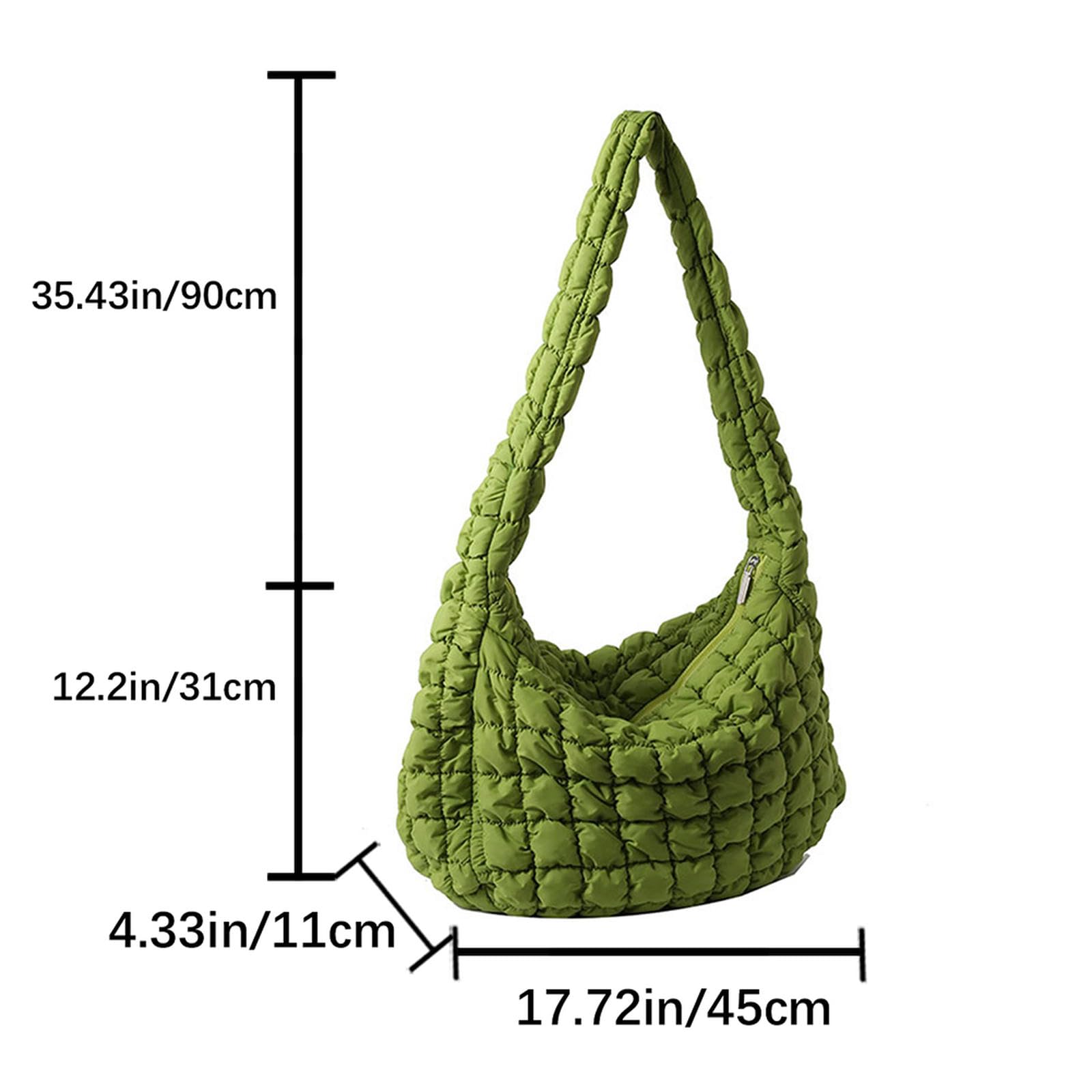 MdybF Torba na ramię wyściełana torba crossbody dla kobiet plisowane torby na ramię duża torba na ramię wiadro marszczenia torebki