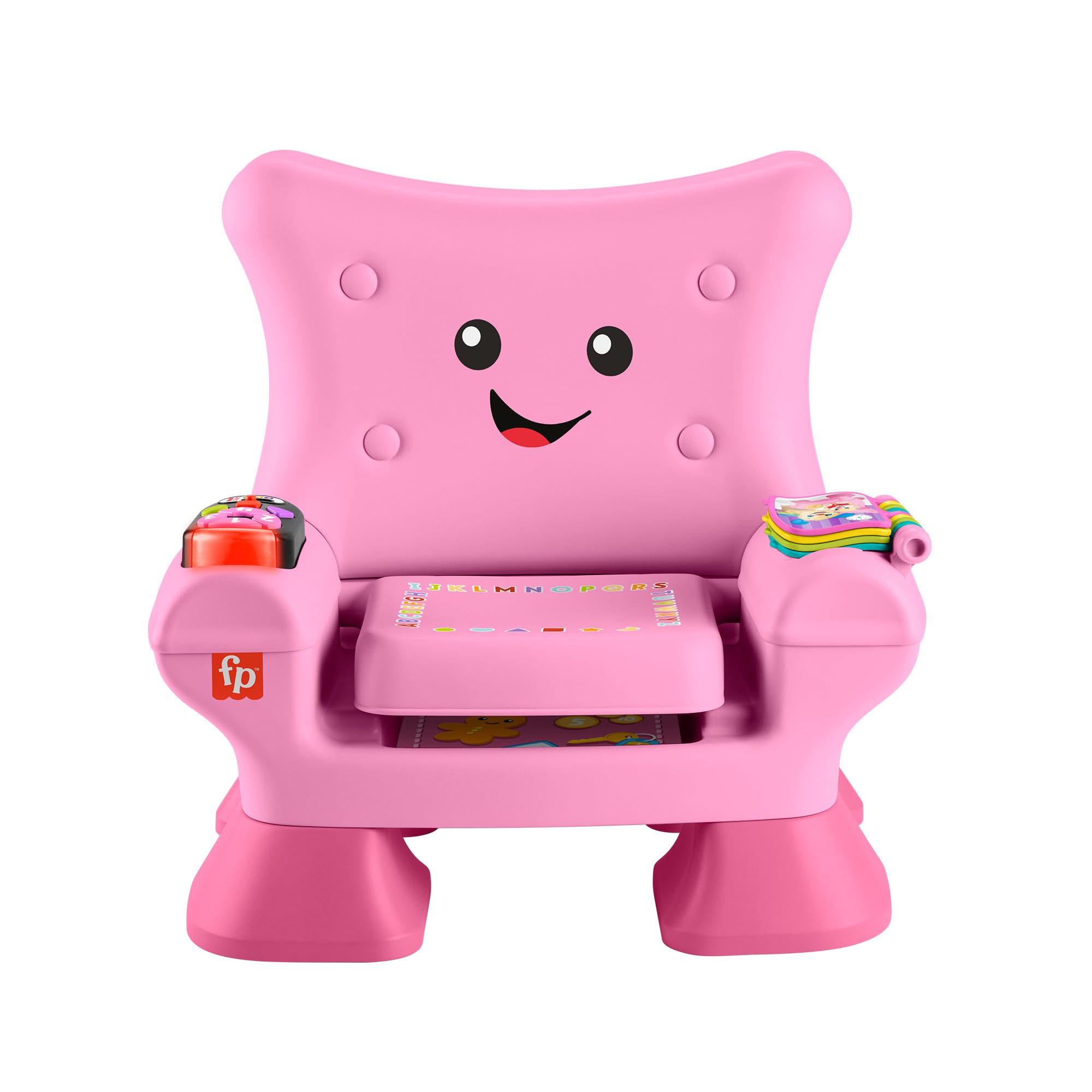 Fisher-Price Laugh & Learn Toddler Learning Toy Smart Stages Chair, Pink, Music Lights & Activities for Ages 1+ Years, Multilanguage Version: English, French, German, JFF07