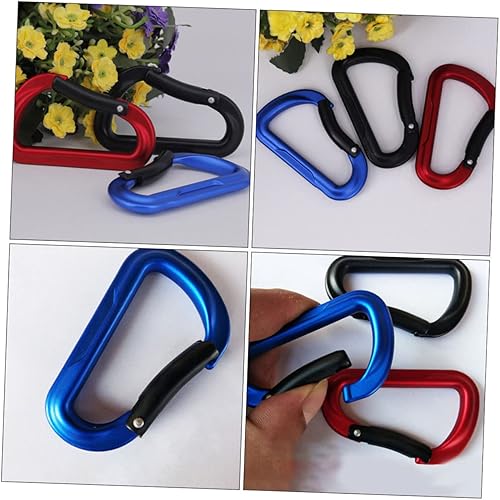 Miniatura 3 de EXCEART Mosquetón con broches de resorte, ganchos de clavija de hebilla de alta resistencia, ganchos para colgar en forma de D, hebillas para