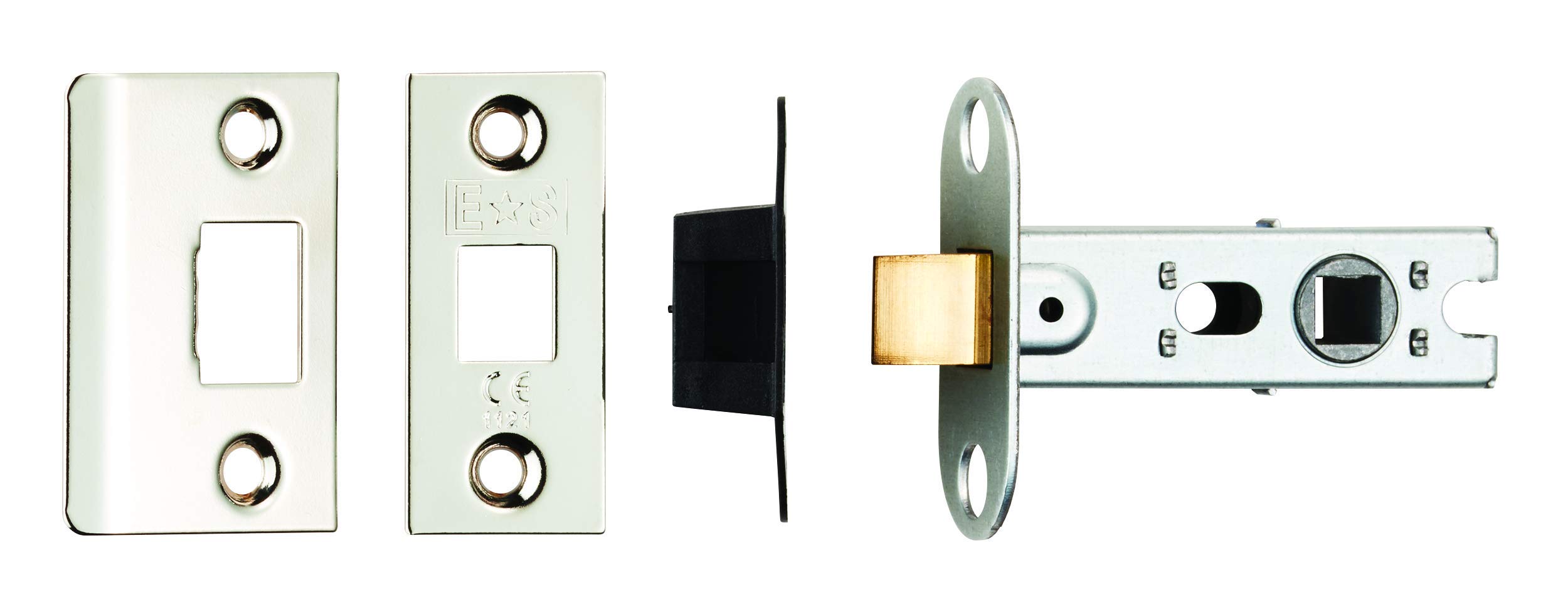 Carlisle Brass Polished Chrome 2.5" Ce B/T Tubular Mortice Latch Sq & Rad Np