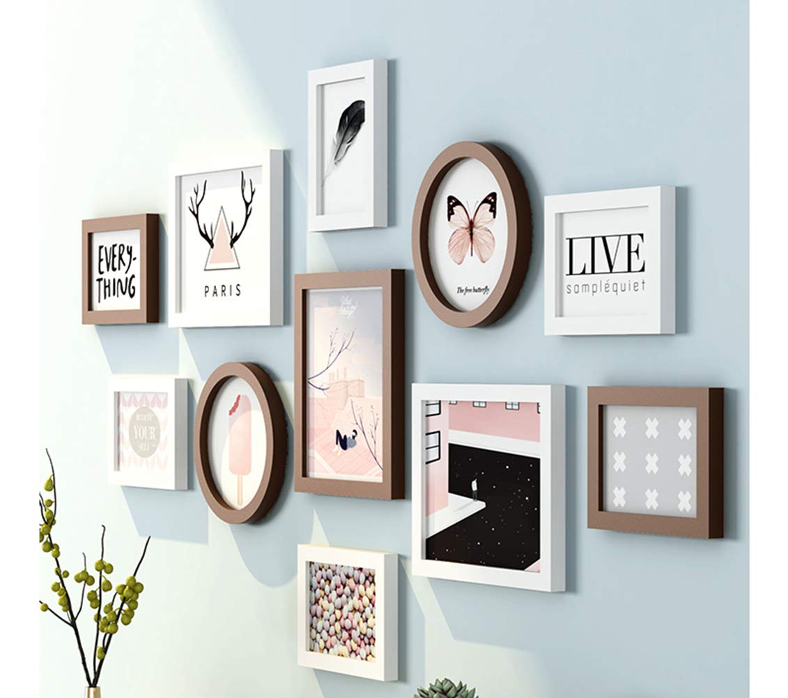 SDBRKYH Photo Frame Collage Combination,Photo Frame Collage Pack Picture Frames Collage Photo Frames Wall Gallery Kit for Wall and Home 11Pack,H