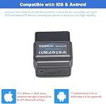 VEEPEAK OBDCheck BLE Bluetooth OBD2 Scanner Car OBD II Diagnostic Scan Tool Check Engine Code Reader for iOS and Android