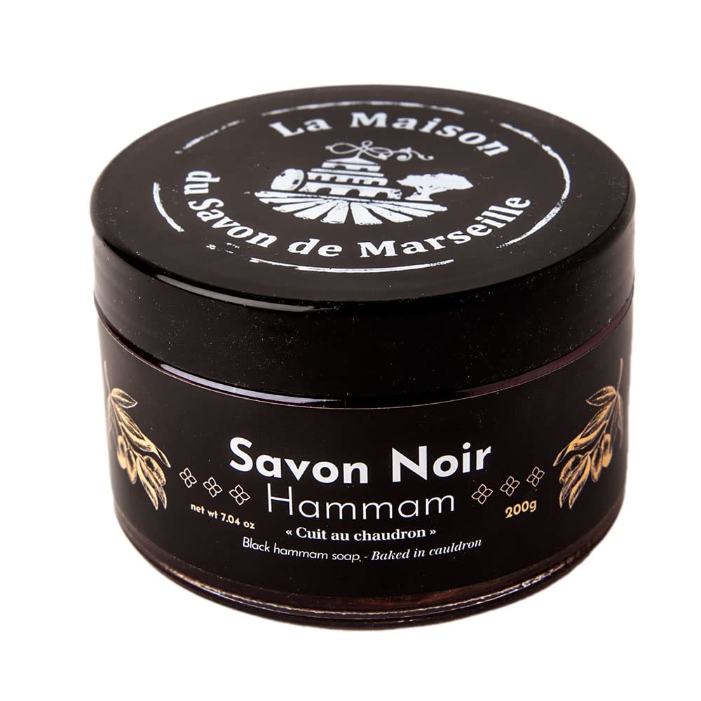 Maison du Savon de Marseille - Hammam Black Soap - Exfoliating Body Scrub for Smooth Skin - 200g