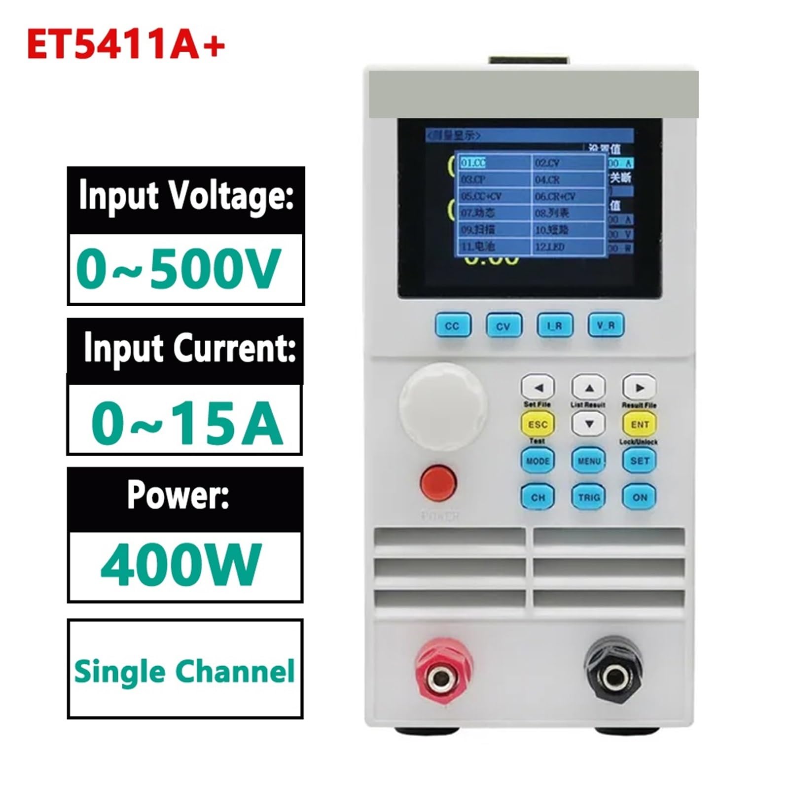 Medidor LCR, ET5420A Probador electrónico de baterías carga CC programable canal único 150 V y 40 A ET5410A ET5411A KDL8410(ET5411A 500V 15A)