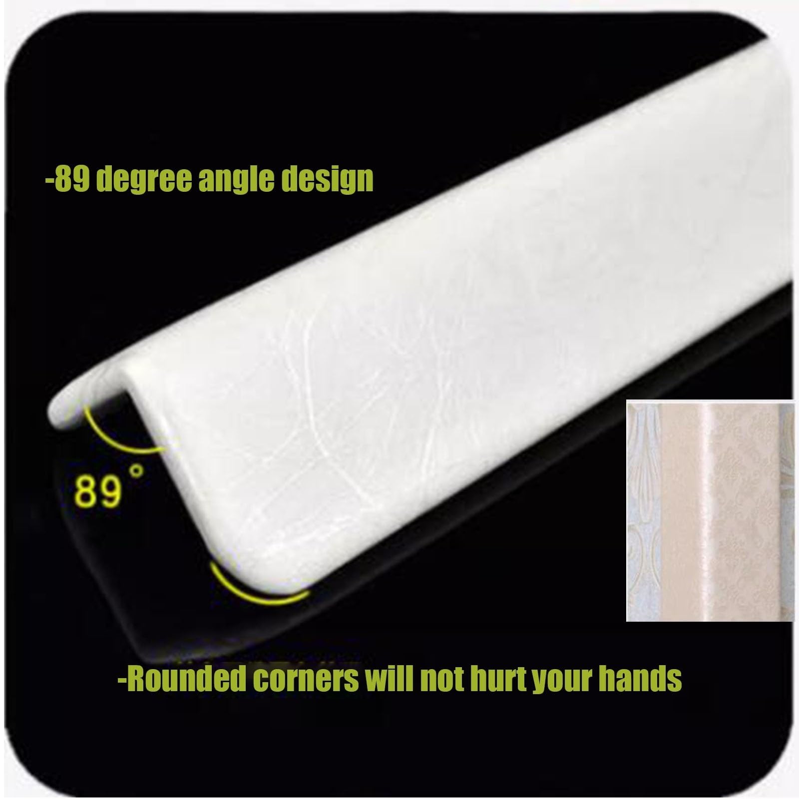 Protectores de Esquina para Pared, Protector de Parachoques de Seguridad para Muebles con Cinta, para Paredes de Yeso/Papel Pintado/Marcos de Puertas, 80 90 100 110 120 130 140 150 160cm de Largo, Tir