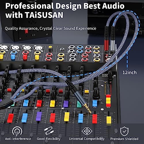 Image of 1 /8 Stereo to Dual 1 /4 Mono Cable 20ft, 3.5mm to Dual 1 /4 Cable, 1 /8 inch TRS Stereo to Dual 1 /4 inch Y Splitter for Smartphone,Tablet,Computer,CD Player,Speakers and Home Systems Amplifier