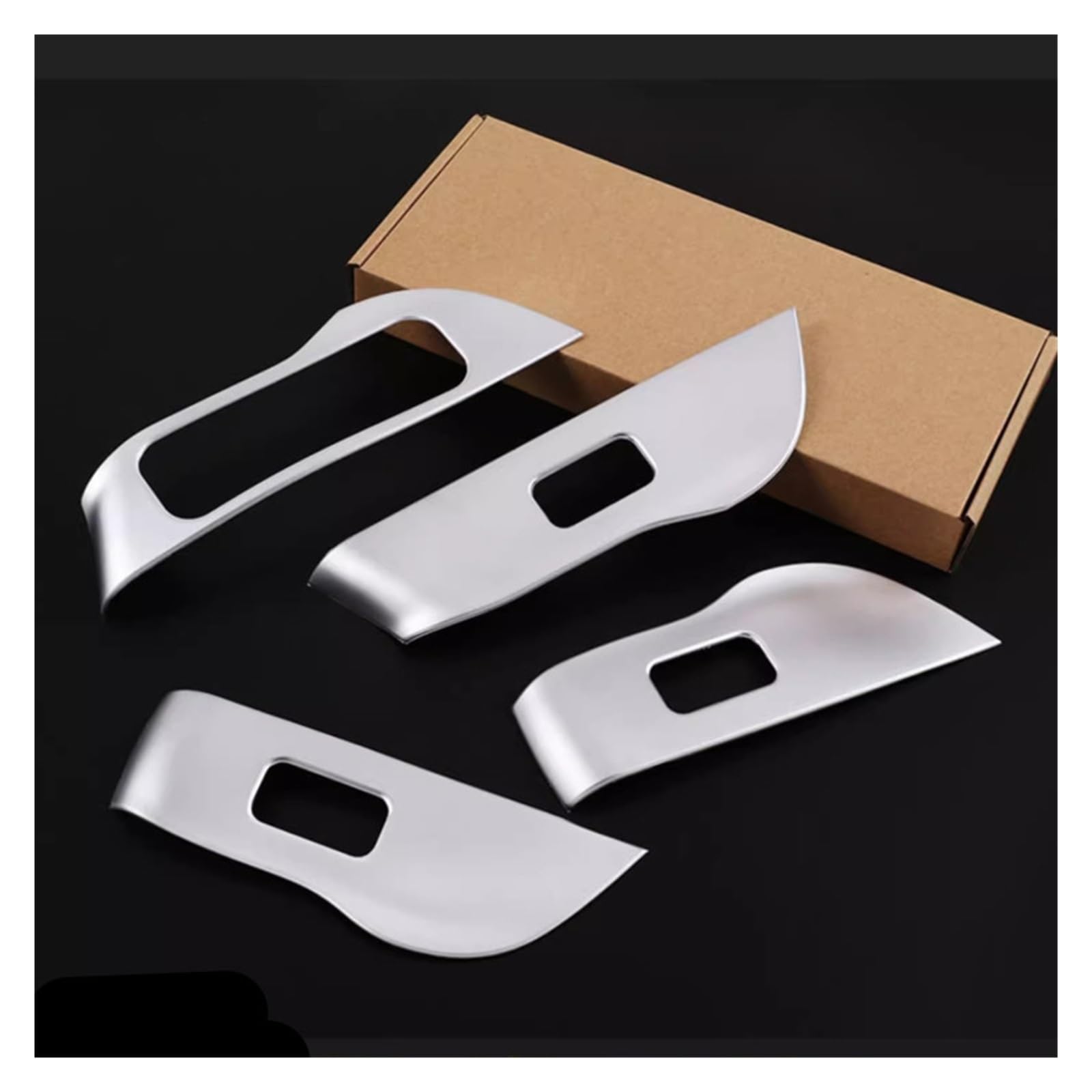 Car Trim Interior for Benz for GLE for GLS W167 X167 for GLE350 400 20-23 Car Door Window Glass Lifting Button Frame Panel Sticker Interior Mouldings(Silver)