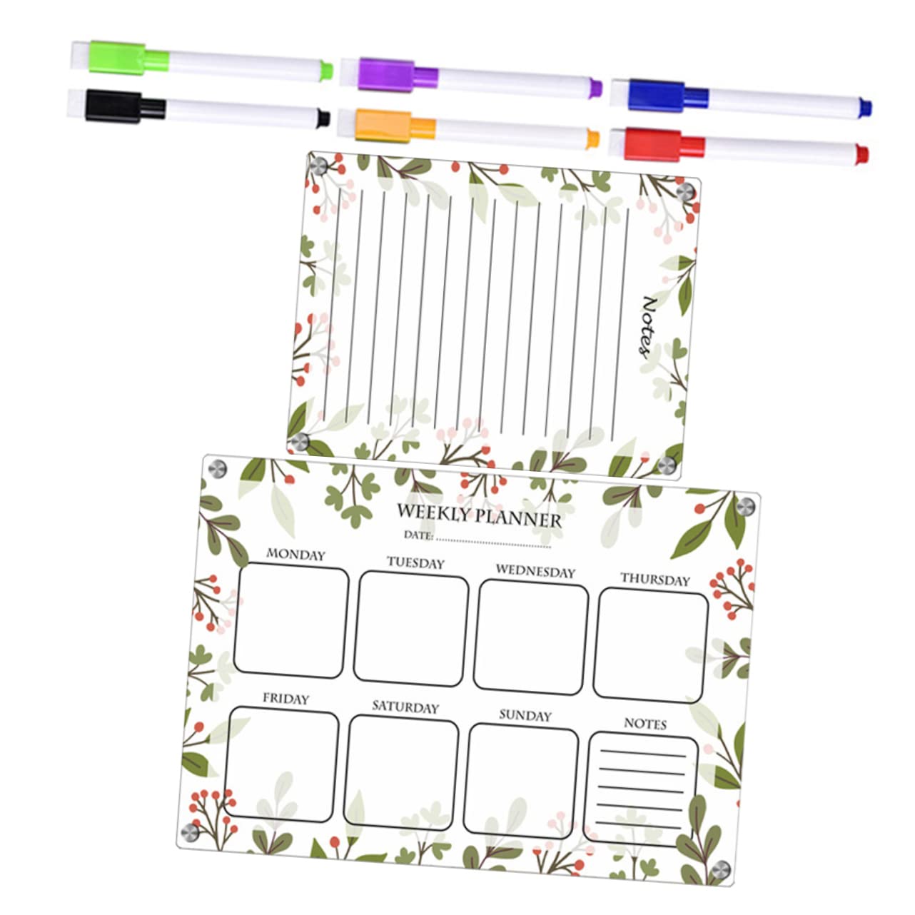 Magnetisches Acryl Whiteboard für Kühlschrank Aufgabenplanungstafel mit Viel Platz für Notizen