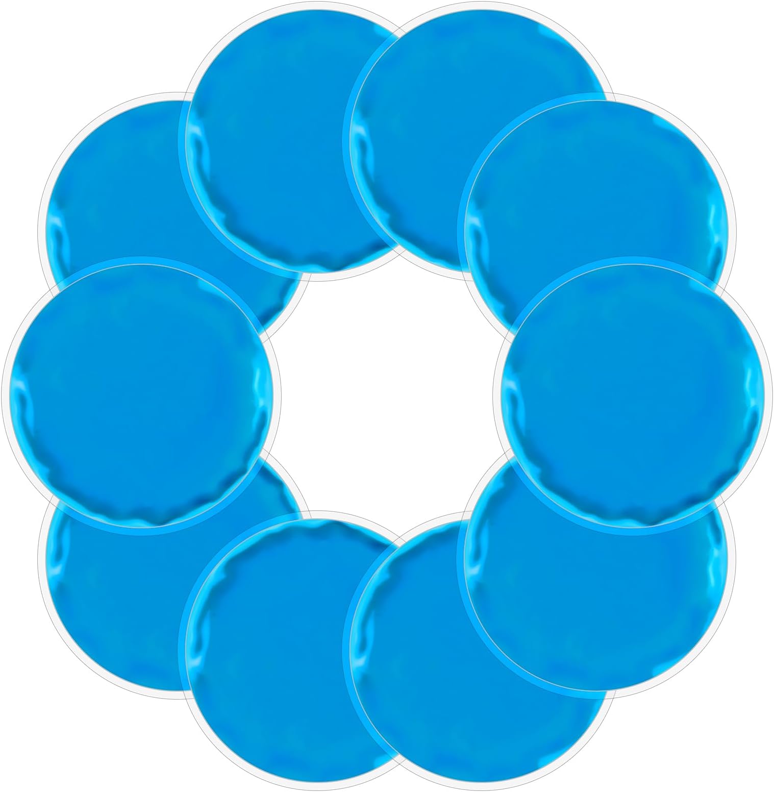 umorismo 10 Pcs Gel Ice Packs Ice Pads Small Hot Cold Compress Ice Bag Reusable Small Ice Packs for Kids Adult Beauty,Teeth,Relief,Eye,Fever(Diameter 7CM)