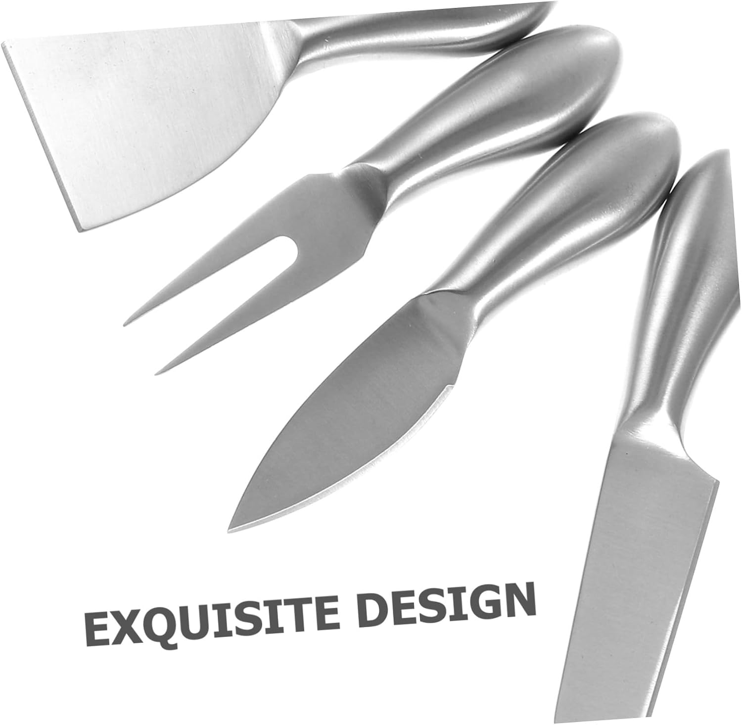 SECFOU 6pcs Stainless Steel Cheese Cutter Set Kitchenware for Effortless Cheese Slicing and Butter Cutting Polished Handles