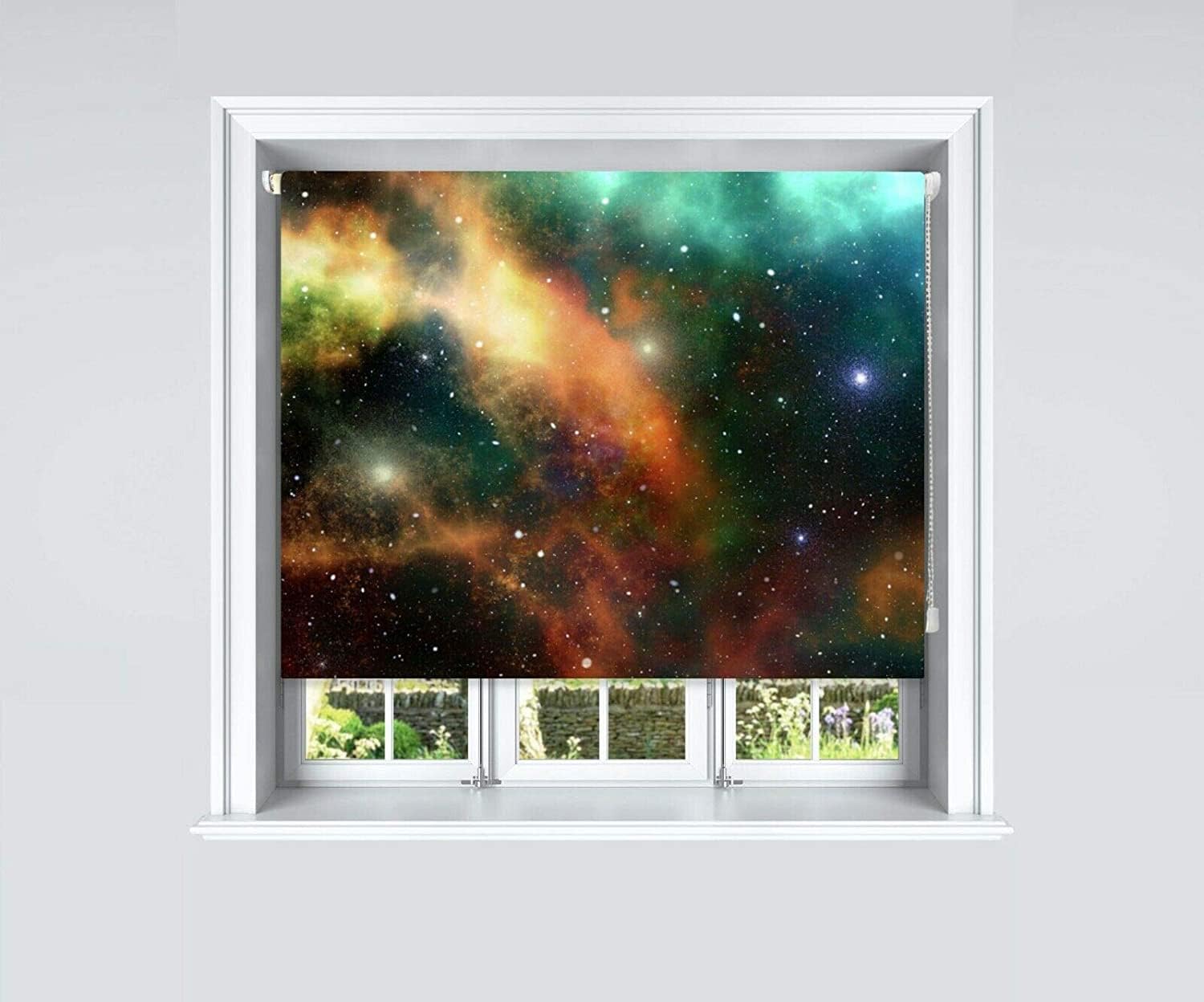 Lister Cartwright Galactic Galaxy Design Blackout Roller Blinds Windows Child Safety Cut To Size Fitting Included Galaxy Design Made to Measure, 180 x 140 cm