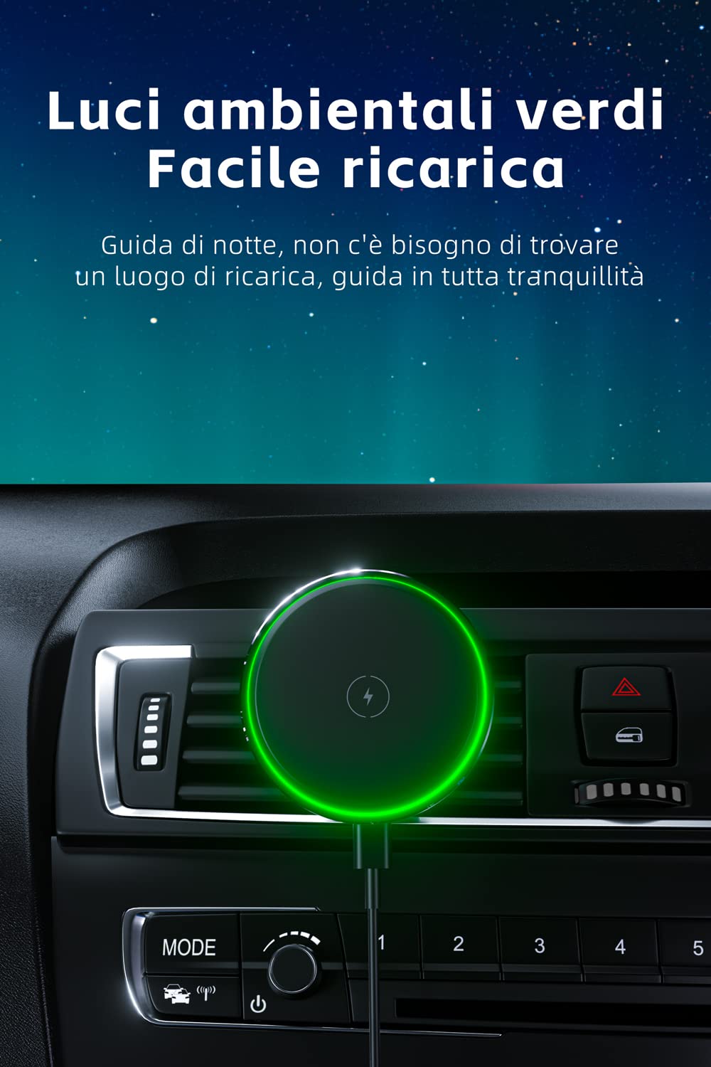 KC RGB Light Qi 2.2 25W Magnetic Peltier Drahtloses Auto ladegerät mit Lüfter fü KC RGB Light Qi 2.2 25W Magnetic Peltier Drahtloses Auto ladegerät mit Lüfter fü
