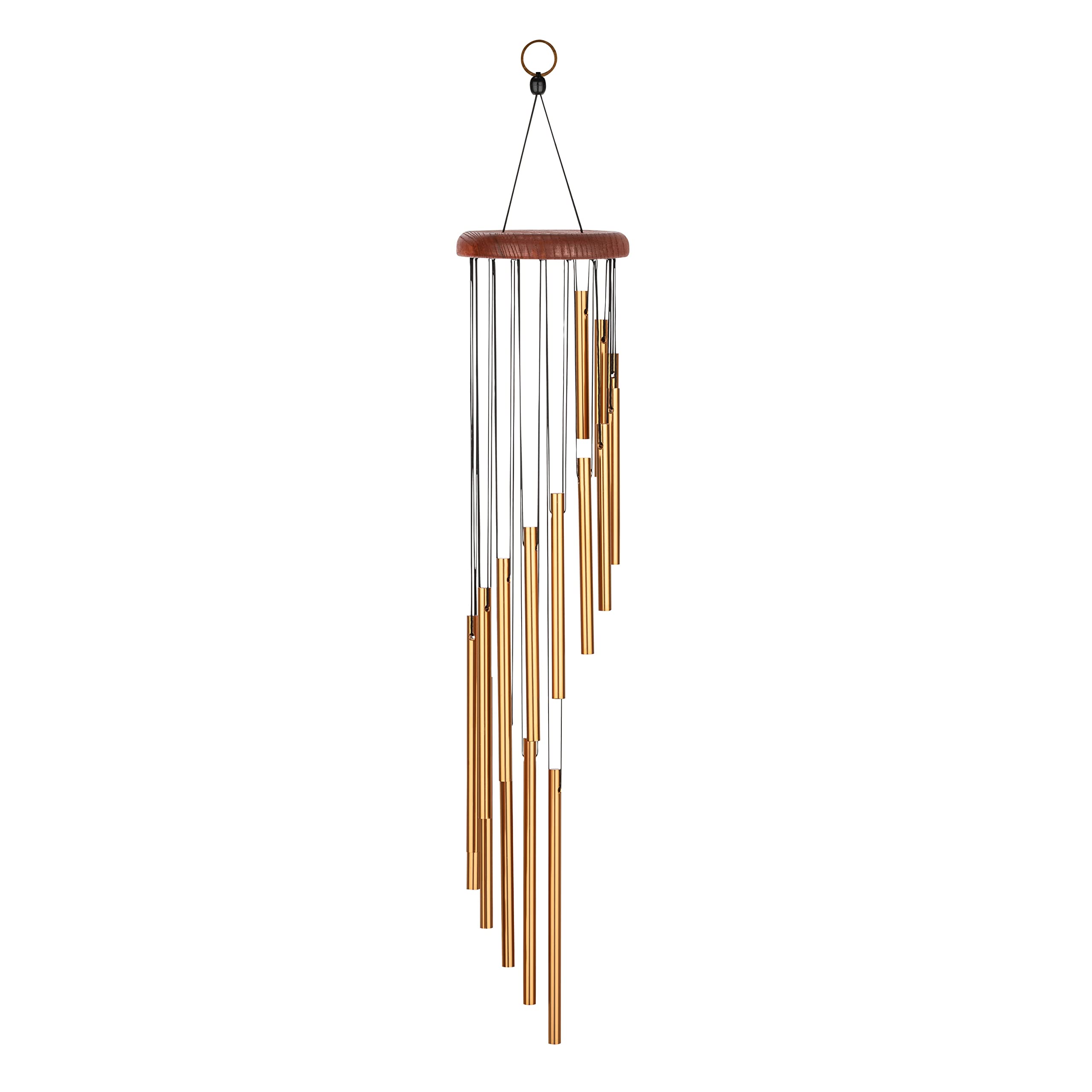Sonic Energy Spiral Chime – 73 cm, Bronze – Metallisches Windspiel mit 16 Klangstäben – Dekoration für Innen- und Außenbereich (SC29B)