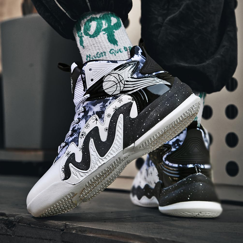 Męskie buty do koszykówki, buty sportowe, lekkie, oddychające, amortyzujące wstrząsy, męskie buty do koszykówki, do biegania, sportowe trampki, Mt D30, 44 EU