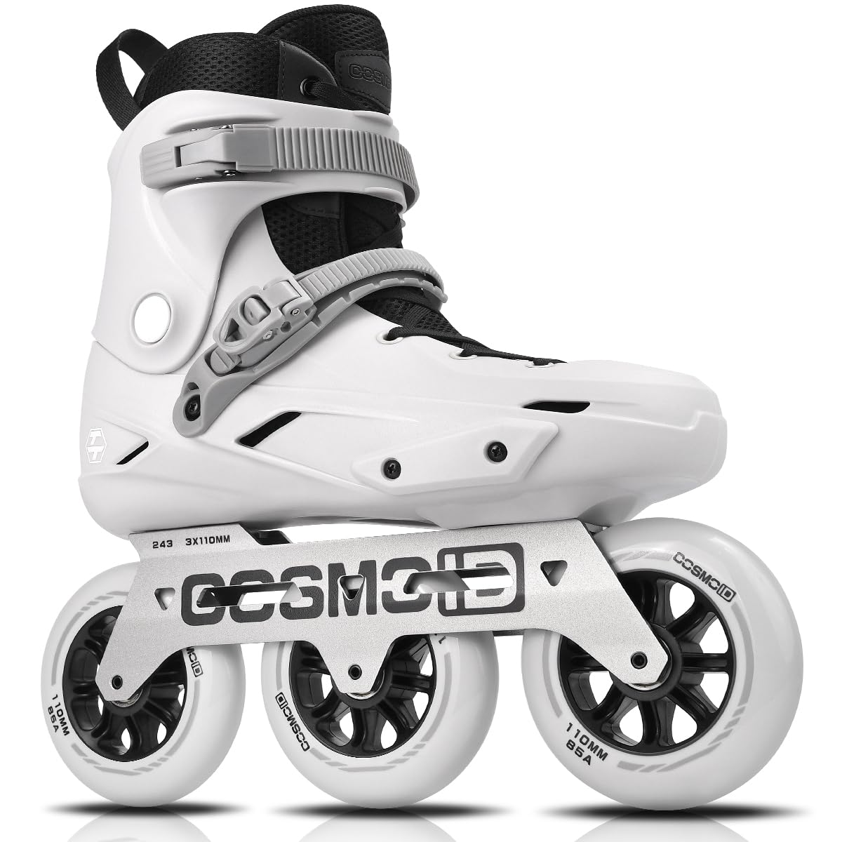COSMOID TT3 Roller Blades Erwachsene Männlich Weiblich, Professionelle Inline Skates für Frauen Männer,Größe 38-46,Professionelle Fitness Roller Skates Blades für Unisex Grey