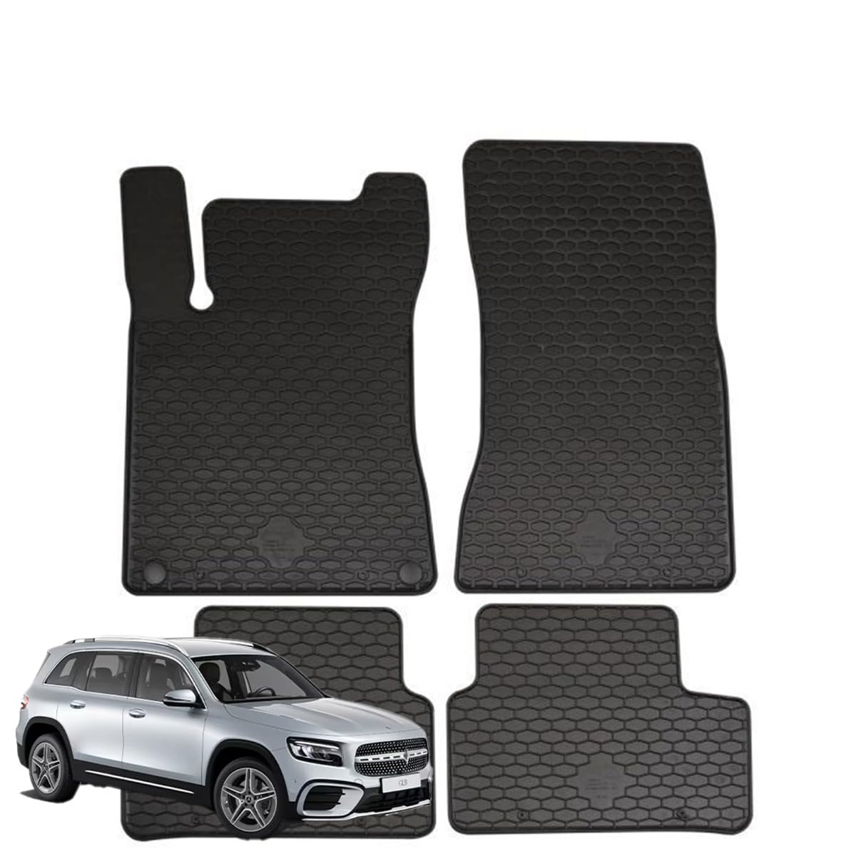 Fußmatten - Fußmatten aus Gummi 3D TPE schwarz für Mercedes GLB X247 ab 2019