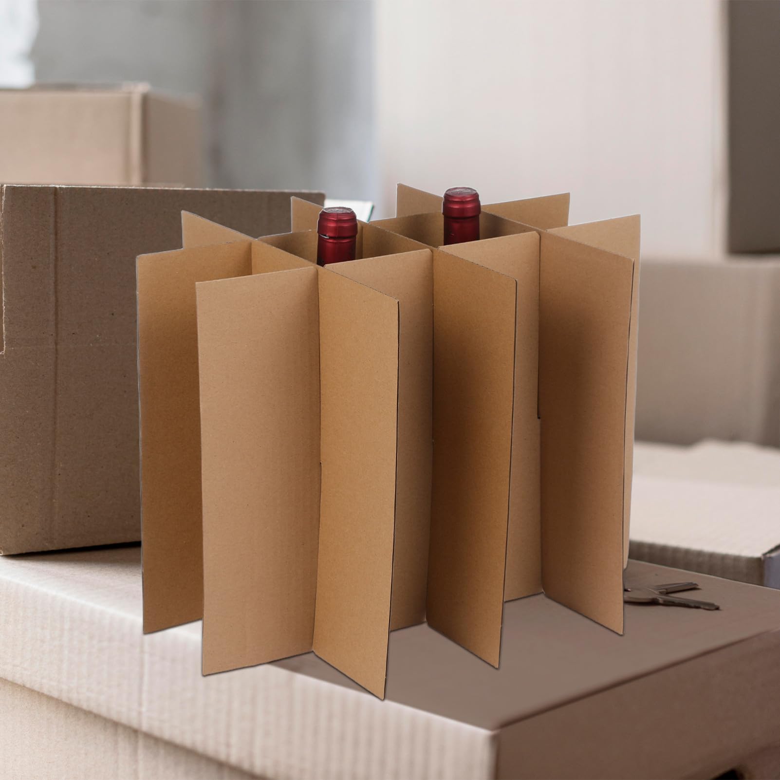 Gatuida Séparateurs Carton pour Déménagement Kit Emballage avec Séparateurs Kraft Inserts pour Cartons Emballage Protection pour Objets Fragiles et Précieux