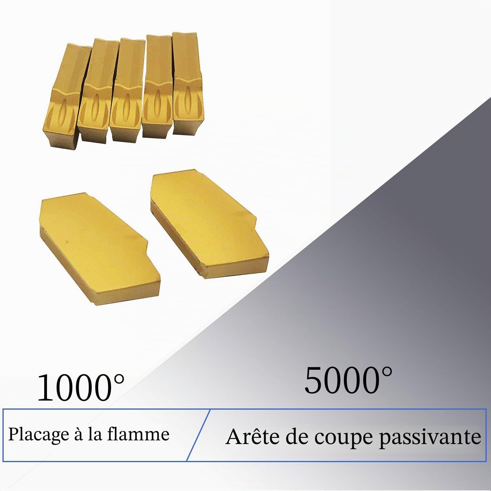 Outils de rainurage SPB332 / SPB32-3 Outil de planche à découper, et 12 inserts en carbure de 3 mm SP300 / ZQMX3N11-1E pour couper les rainures.