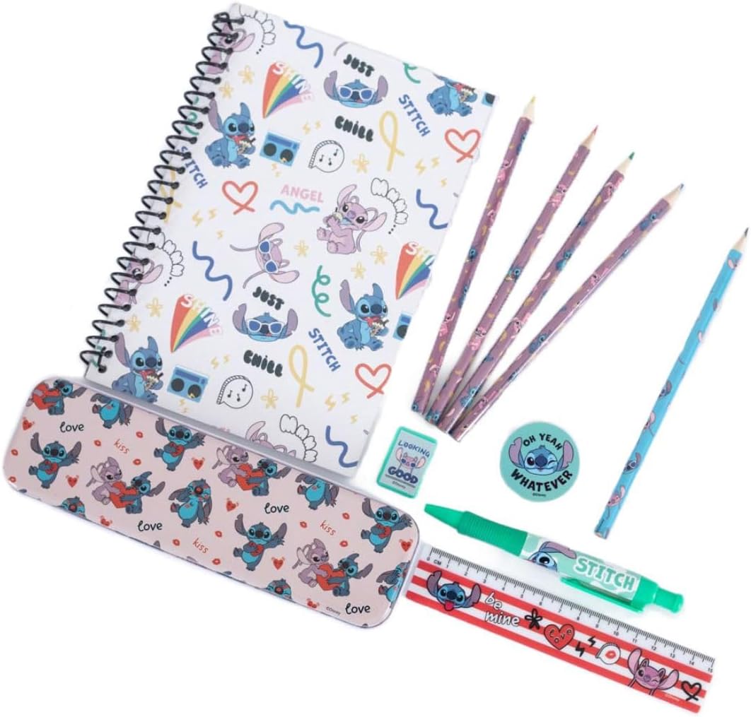 Lilo & Stitch (You're My Fave) Bumper Stationery Set – Official Disney Lilo & Stitch Collection, Includes Notebooks, Pens, More, Perfect for School, Office, Gifting, Ideal for Fans of All Ages