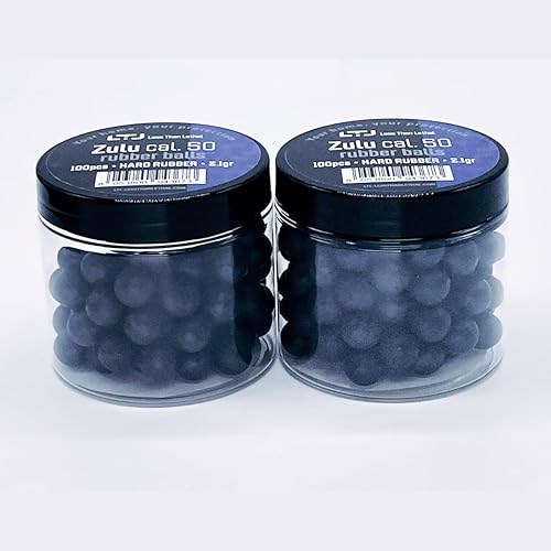 LTL Paquete de goma 2 Zulu de goma dura Cal .50 0.07oz (200 unidades), marca LTL fabricada en Italia por CHIAPPA
