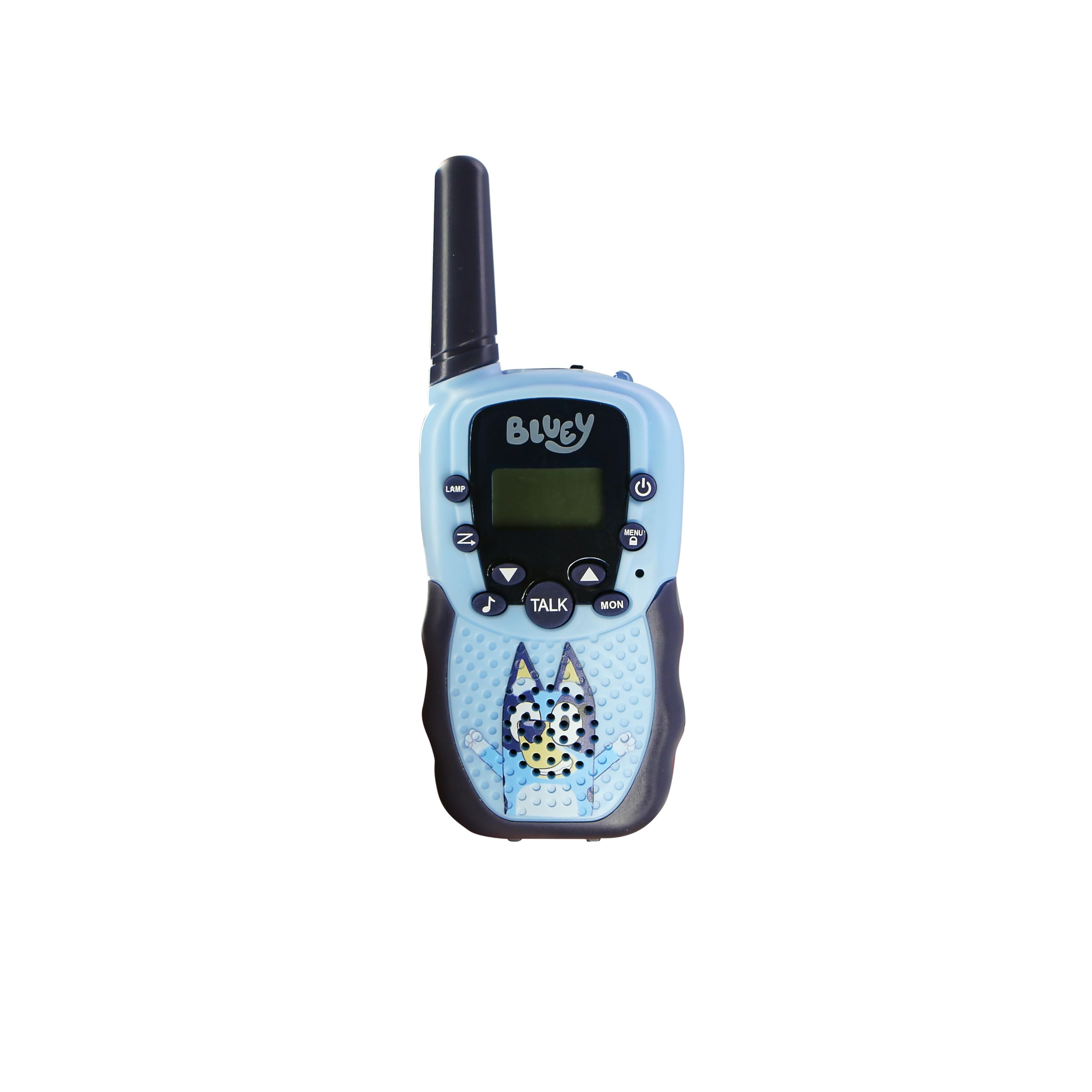 Walkie Talkies Infantiles Bluey con Batería Recargable Linterna y un Km de Distancia de Comunicación