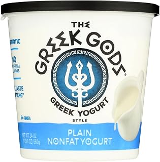 Greek Gods Non Fat Plain Greek Yogurt, 24 Ounce -- 6 per case.