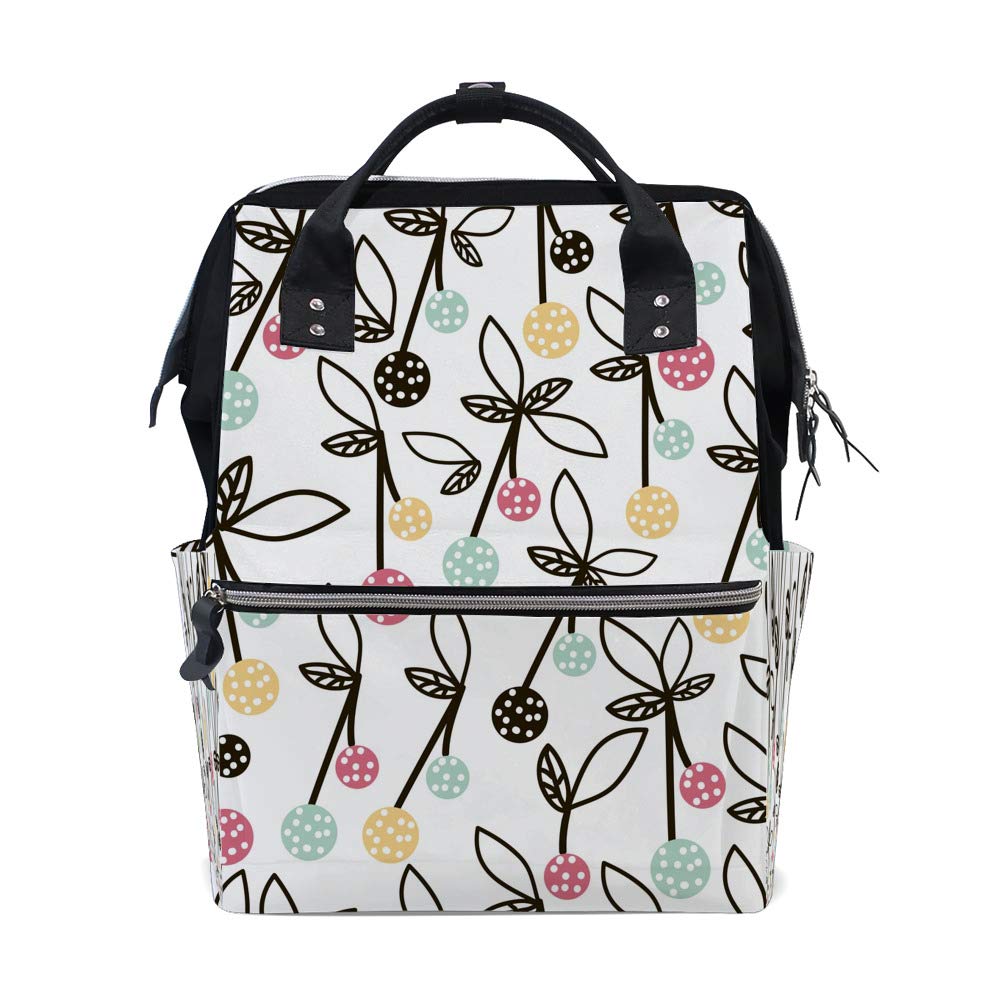 Mochila multifunción para mujer cereza con compartimentos prácticos 6